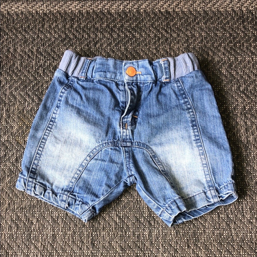 Toddler Blue Denim Elastic-Waist Shorts